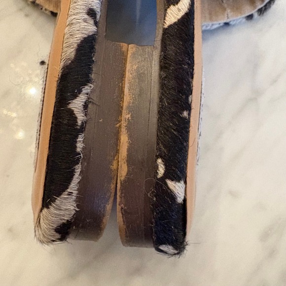 MYRA Cowhide Hair-On Leather Studded Mule Slides Size‎ 7 Western Boho Flats - Picture 14 of 15